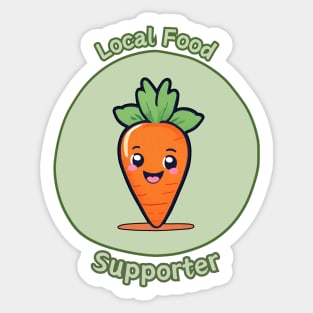 Local Food Supporter - Carrot Sticker